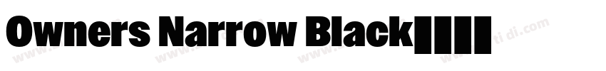 Owners Narrow Black字体转换